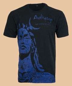 Adiyogi Unisex T-shirt, Blue Print