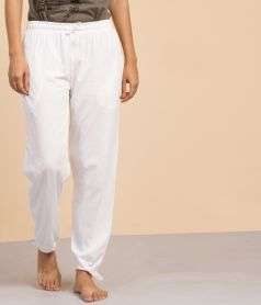 White Organic Cotton Unisex Track Pants