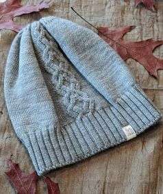 Woolen Knit Beanie, Light Grey