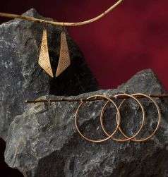 Bangle & Earring Set, Copper