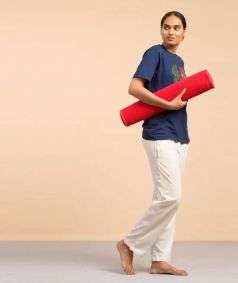 Cotton Rug Yoga Mat - Red